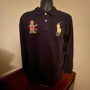 Polo Ralph Mercer Club Long Sleeve Shirt navy bleu
